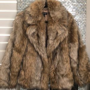 TOPSHOP Faux Fur Coat